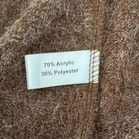 Yak & Yeti Brown Knit Tribal Draped Open Front Cardigan Size Small/Medium - Picture 3 of 5